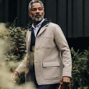 Taylor Stitch The Gibson Jacket in Heathered Oat Nep Herringbone 44